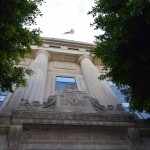 Temple Lofts Columns at Entrance